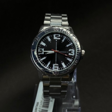 Siyah Kadran Metal Kordon Spor Tasarım Analog Saat