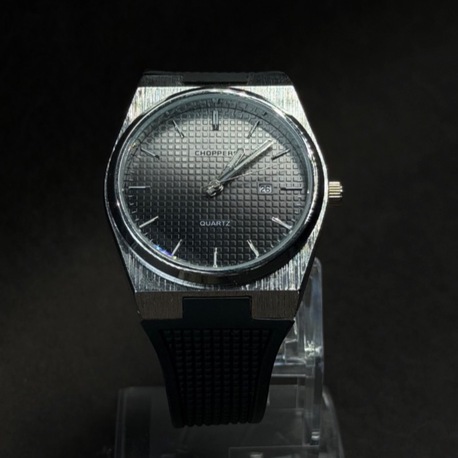 Mat Siyah Silikon Kordonlu Modern Analog Saat