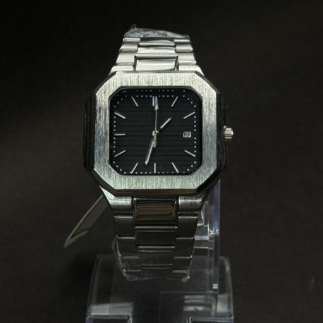 Kare Kasa Çelik Kordon Analog Kol Saati