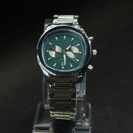 Yeşil Kadran Metal Kordon Analog Kol Saati