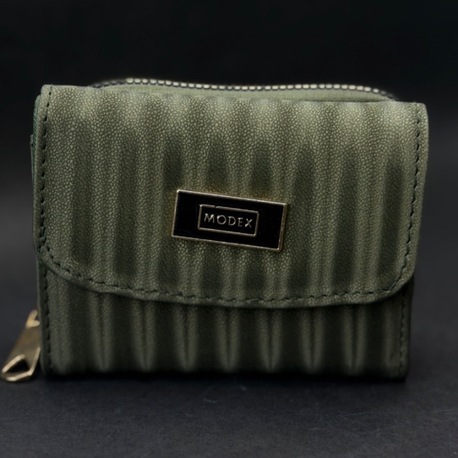 Dokulu Mini Kadın Cüzdan – Haki Yeşil