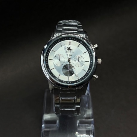 Çok Göstergeli Metal Erkek Kol Saati – Gümüş Kadran