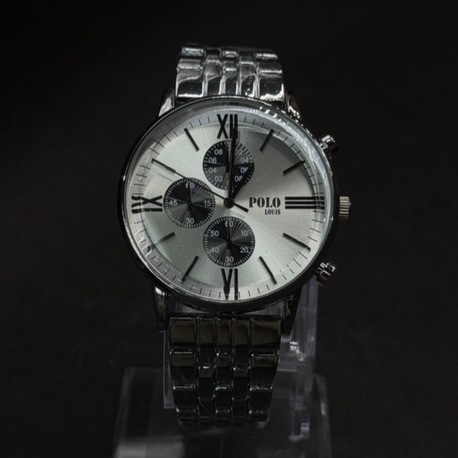 Gümüş Kasa Roma Rakamlı Metal Erkek Saat