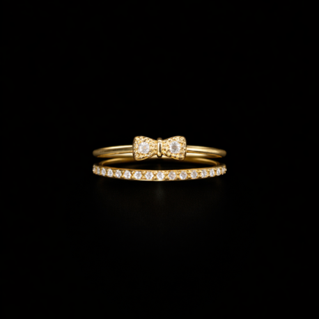 Zarif Fiyonk Motifli Kadın Yüzük