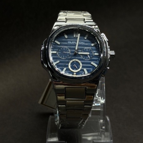 Şık Mavi Kadranlı Çelik Erkek Kol Saati