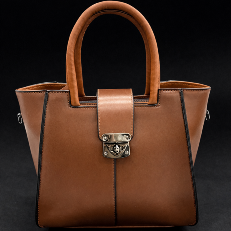 Minimal Tasarım Metal Kilitli El Çantası