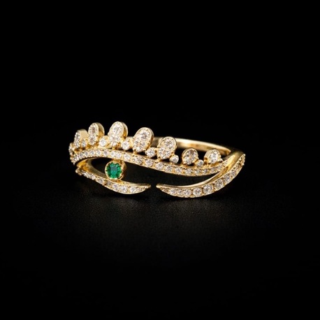 Işıltılı Zirkon Taşlı Kraliyet Tasarım Yüzük