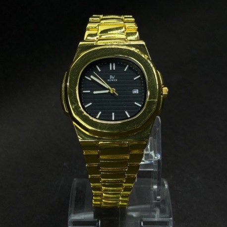 Altın Renk Kasa ve Bilezikli Analog Kol Saati