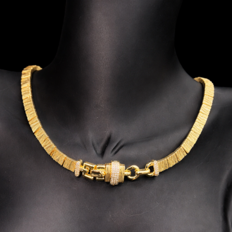 Modern Gold Zincir Detaylı Kolye