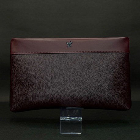 Bordo Hakiki Deri Erkek Cüzdan Doğal Dokulu Bordo Deri Erkek Cüzdan