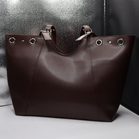 Geniş Formlu Sade Kahverengi Kadın Çanta