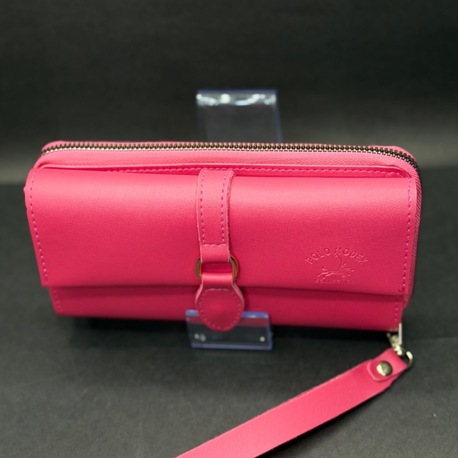 Fuşya Bilek Askılı Kadın Cüzdan – Kapaklı, Fermuarlı