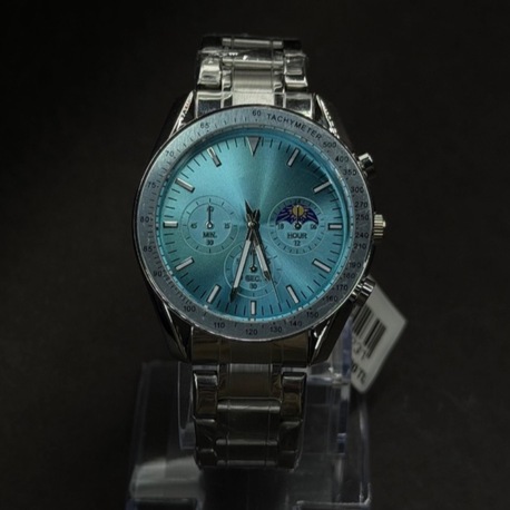 Çelik Kordonlu Turkuaz Kadran Erkek Kol Saati