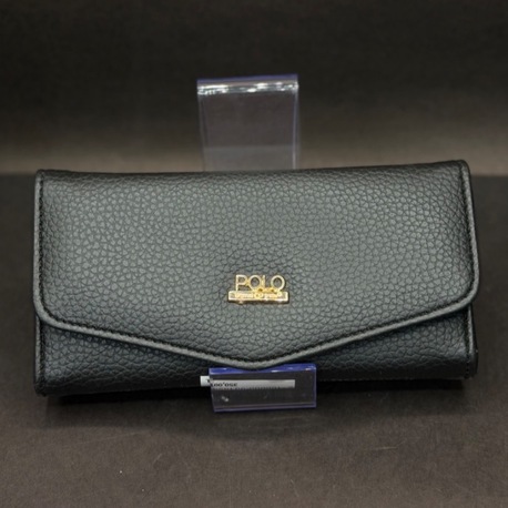 Dokulu Yüzeyli Siyah Kadın Cüzdan