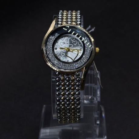 Zarif Taş Detaylı Kalpli Kadın Saati