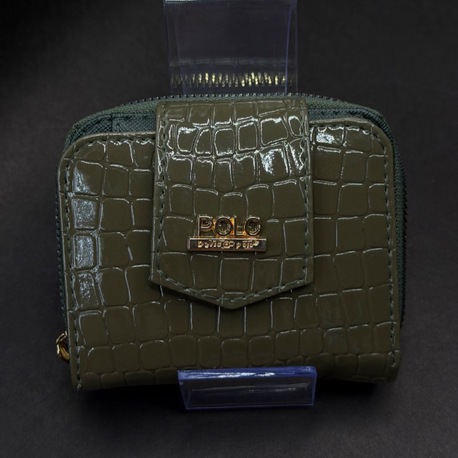 Parlak Haki Kadın Cüzdan