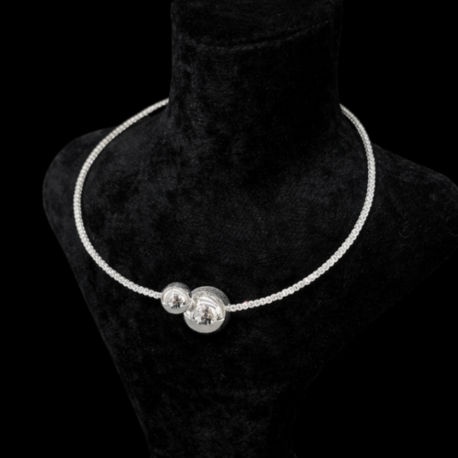 Modern İkili Küre Tasarım Kolye