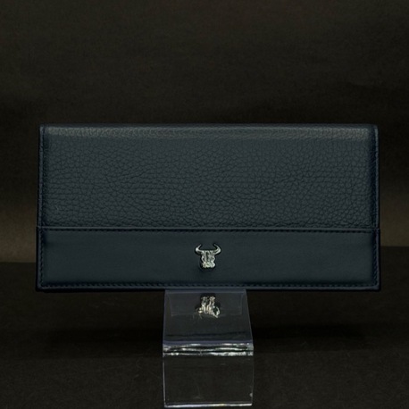 Hakiki Deri Lacivert Erkek Uzun Cüzdan