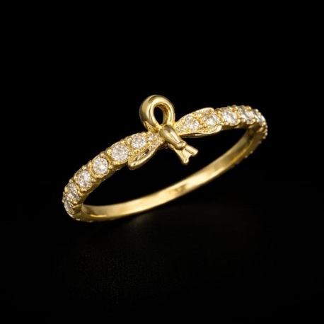 Fiyonk Detaylı Taşlı Kadın Yüzük