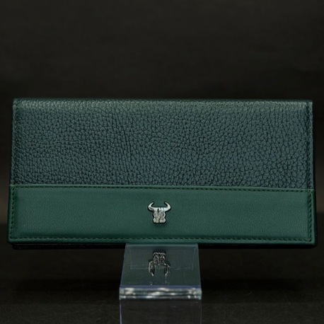 Hakiki Deri Yeşil Erkek Uzun Cüzdan