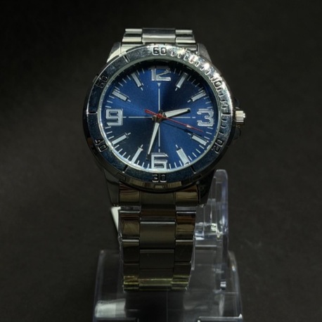 Gümüş Kasa Mavi Kadran Erkek Kol Saati