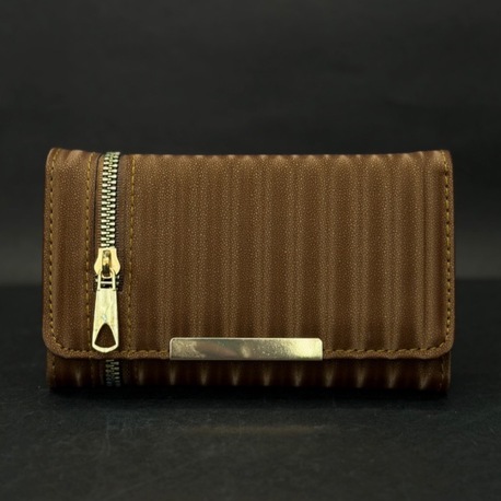 Kahverengi Kadın Cüzdan – Çizgili Dokulu